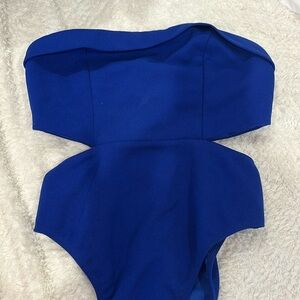 Royal blue princess Polly cutout bodysuit